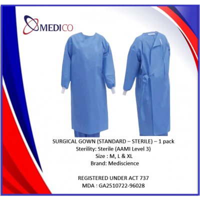 SURGICAL GOWN (STANDARD – STERILE) – 1 pack