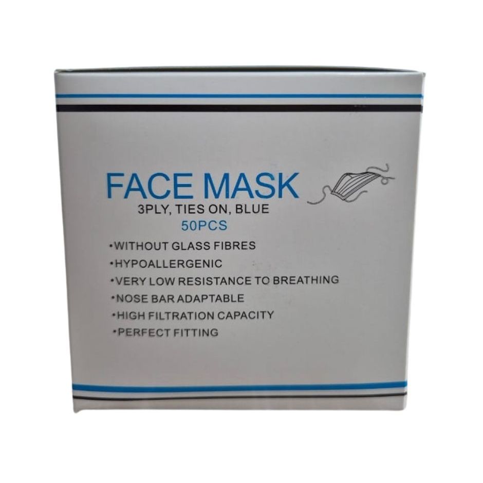 Face Mask Disposable - Earloop / Headloop / Tie On  (3 Ply)